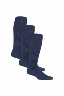 Набор из 3 пар длинных толстых носков до колена в стиле милитари Country Pursuit, синий