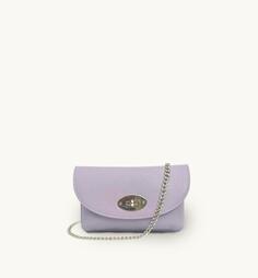 Кожаная сумка для телефона Mila сиреневого цвета Apatchy London, фиолетовый