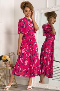 Сетчатое платье макси Tina с воротником-черепахой Jolie Moi, розовый