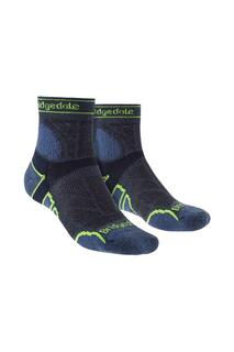 Легкие спортивные носки T2 из мериносовой шерсти для бега размером 3/4 Bridgedale, синий