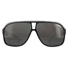 Черные серые поляризованные солнцезащитные очки-авиаторы с кристаллами Carrera, черный