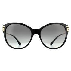 Черные серые солнцезащитные очки «кошачий глаз» с градиентом Versace, черный