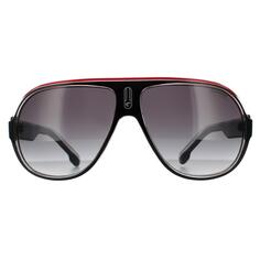 Черные, белые, красные, темно-серые солнцезащитные очки-авиаторы с кристаллами и градиентом Carrera, черный