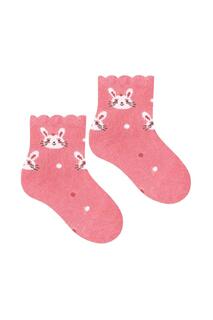 Новые яркие носки из мягкого хлопка с забавным рисунком животных Steven, розовый