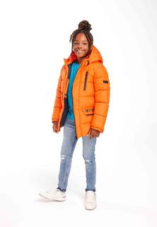 Утепленная куртка с подкладкой из микрофлиса Minoti, оранжевый