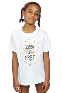 Хлопковая футболка Dobby Is Free Harry Potter, белый