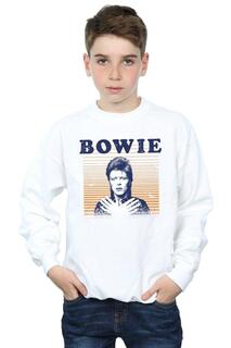 Толстовка в оранжевую полоску David Bowie, белый