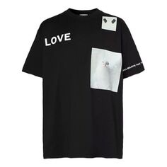 Футболка Burberry Montage Printing Cotton Male Black, черный