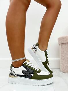 Кроссовки на плоской подошве Glitter Lightening Wedge Trainers Love Lemonade, белый