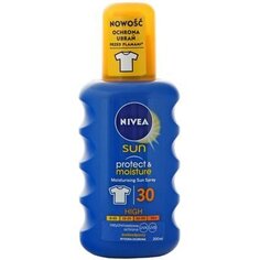 Увлажняющий солнцезащитный спрей, SPF 30, 200 мл Nivea Sun, Protect &amp; Moisture