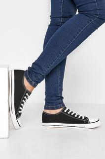 Кроссовки Canvas Low Trainers Long Tall Sally, черный