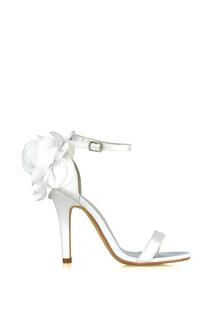 Свадебные туфли на высоком каблуке-шпильке &apos;Zola&apos; с цветочным принтом и ремешками XY London, белый