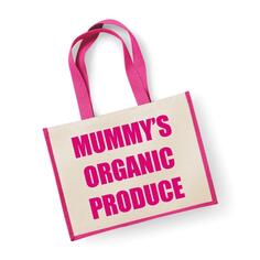 Большая розовая джутовая сумка Mummy&apos;s Organic Produce 60 SECOND MAKEOVER, розовый