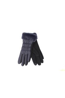 Перчатки Giselle с манжетами из искусственного меха Eastern Counties Leather, темно-синий