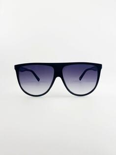 Черные большие солнцезащитные очки с черными линзами с эффектом омбре SVNX, черный