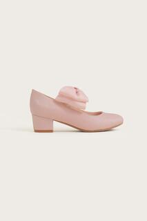 Атласные туфли на каблуке &apos;Poppy&apos; с бантом Monsoon, розовый