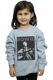 Толстовка с плакатом «Рок» David Bowie, серый