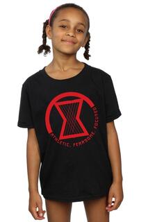 Хлопковая футболка с логотипом Black Widow Movie Athletic Marvel, черный