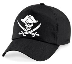 Бейсбольная кепка пирата с черепом и скрещенными костями 60 SECOND MAKEOVER, черный