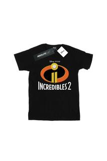 Хлопковая футболка с логотипом «Суперсемейка 2» Disney, черный