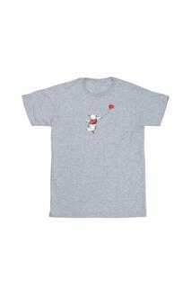Хлопковая футболка с воздушным шаром «Винни Пух» Disney, серый