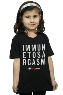 Хлопковая футболка с иммунитетом к сарказму The Big Bang Theory, черный