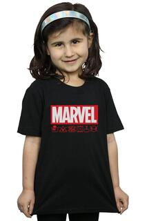 Хлопковая футболка с логотипом Wash Care Marvel, черный