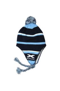 Полосатая перуанская шляпа с кисточками Scotland, синий