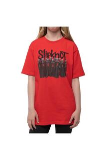 Футболка с принтом на спине «Зараженная коза» Slipknot, красный