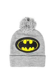 Зимняя шапка с логотипом Batman, серый