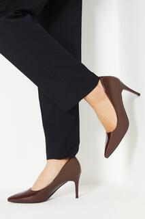 Faith: лакированные туфли-лодочки на высоком каблуке с острым носком Catrin Dorothy Perkins, коричневый