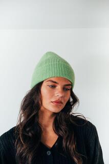 Зеленая шапка-бини в рубчик SVNX, зеленый