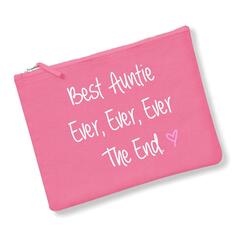 Косметичка Best Auntie Ever Ever Ever The End Темно-синяя, серая или розовая 60 SECOND MAKEOVER, розовый
