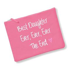 Косметичка Best Daughter Ever Ever Ever The End Темно-синяя, серая или розовая 60 SECOND MAKEOVER, розовый