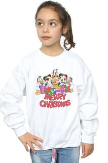 Рождественский свитшот с Микки Маусом и друзьями Disney, белый
