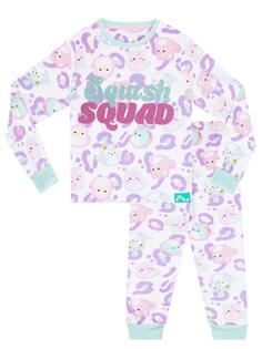 Флисовая пижама Squish Squad Squishmallows, белый