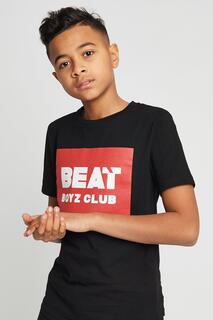 Хлопковая футболка с логотипом Beat Boyz Club, черный