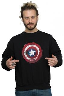 Толстовка с изображением щита «Капитан Америка» Marvel, черный