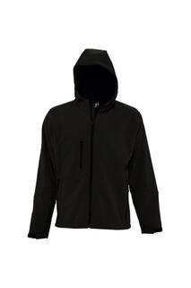 Куртка Soft Shell с капюшоном Replay (дышащая, ветрозащитная и водостойкая) SOL&apos;S, черный Sol's