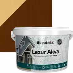 Лак-антисептик Akvateks Lazur Akva акриловый полуглянцевый палисандр 2.5 л Акватекс