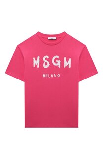 Хлопковая футболка MSGM kids