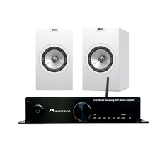 C полочной акустикой Premiera CI-2100MKII + KEF Q150 Satin White