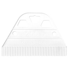 Шпатели шпатель зубчатый для нанесения клея DECOR пластиковый 200мм зуб 1,6мм, арт.316-5200