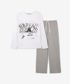 Пижама для девочки хлопковая с карманами Gulliver