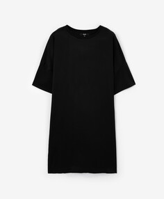 Платье прямое свободное до колен черное GLVR (M)