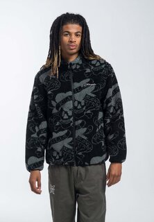 Флисовая куртка Love Kills Slowly Aop Zip Thru Borg Ed Hardy, черный Ed Hardy