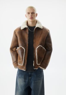 Куртка из искусственной кожи Double-Faced PULL&amp;BEAR, коричневый