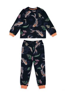 Пижама Koi Fish Print Set Chelsea Peers, цвет navy