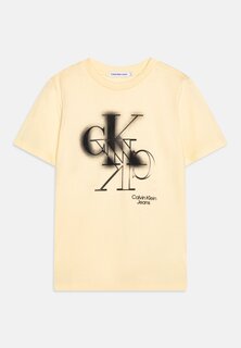 Футболка с принтом Spray Monogram Unisex Calvin Klein Jeans, цвет vanilla