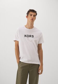 Футболка с принтом Textured Tee Michael Kors, белый